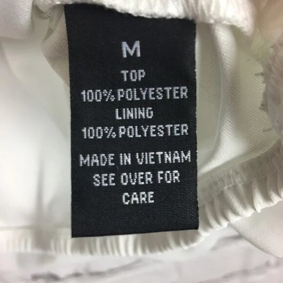 AGB White Sheer Boho Flowy Long Bell Sleeve Blouse Medium - Picture 7 of 8